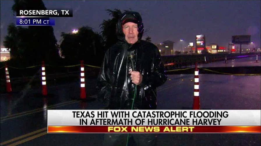 Furniture stores used as shelters from Harvey