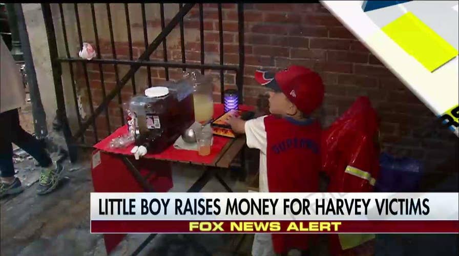 Little boy raises money for Hurricane Harvey victims
