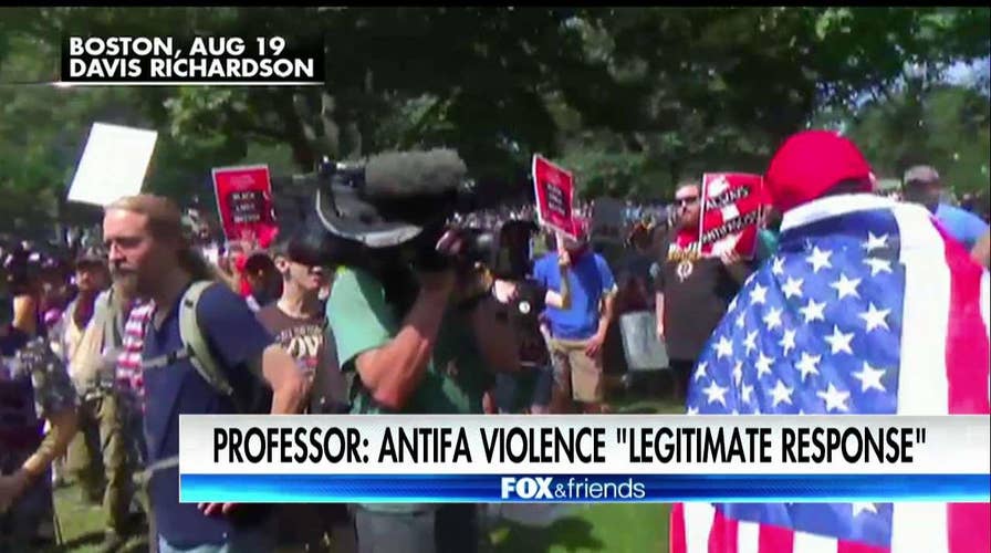 Professor supports Antifa violence