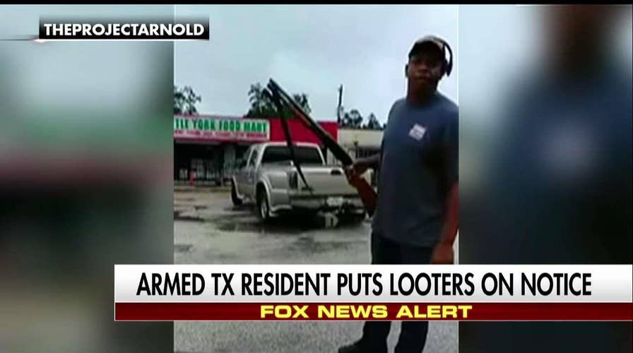 Armed Texas resident puts looters on notice