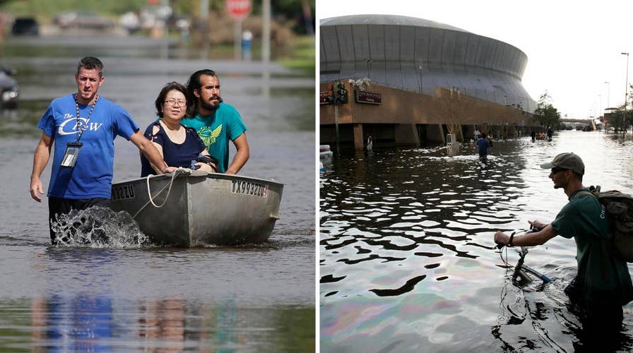 Hurricane Harvey hits Louisiana 12 years after Katrina