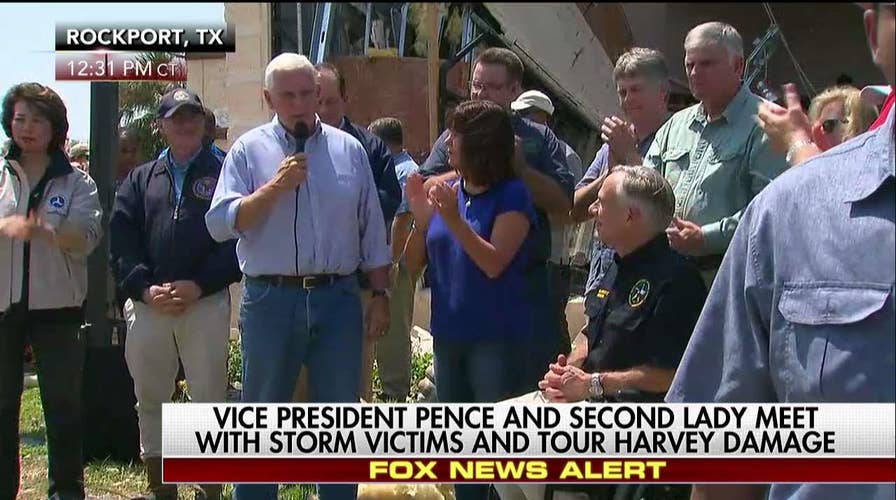 Gov. Abbott and Pence speak in Rockport, TX