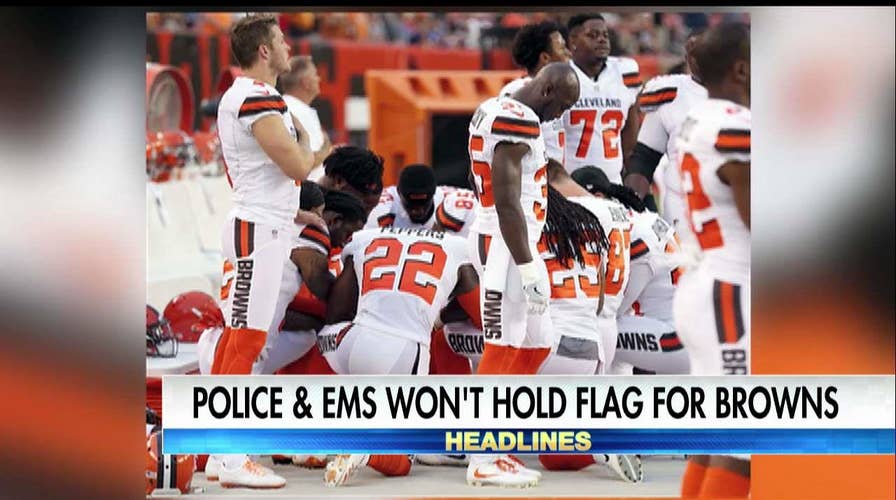 Police, EMS Unions Refuse to Hold Flag at Browns Game After Players Kneel