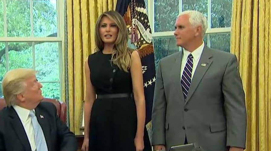 President Trump, first lady salute Harvey responders