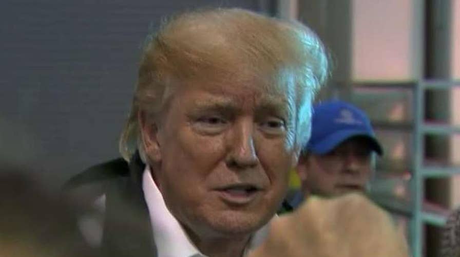 Trump at Harvey shelter: There's a lot of love, happiness