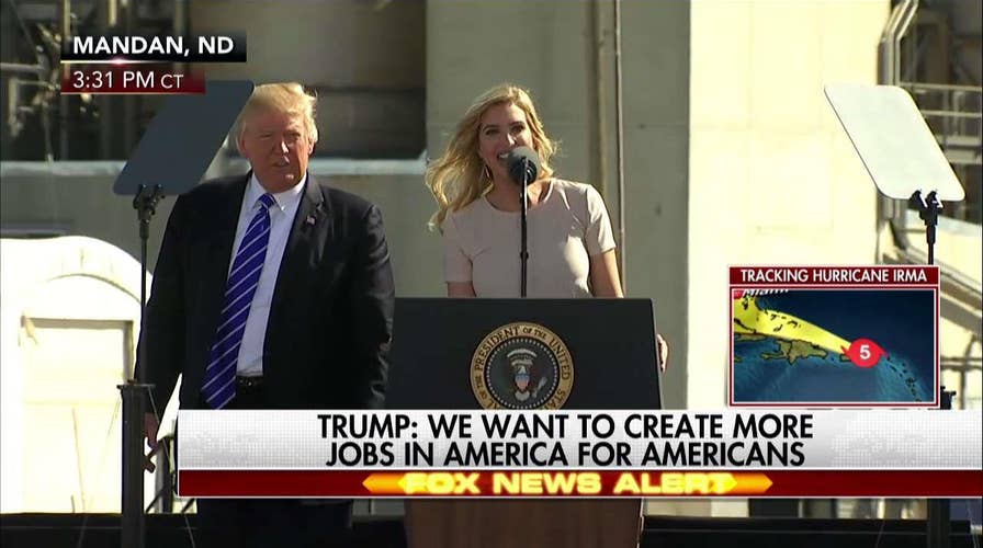 Trump brings Ivanka onstage
