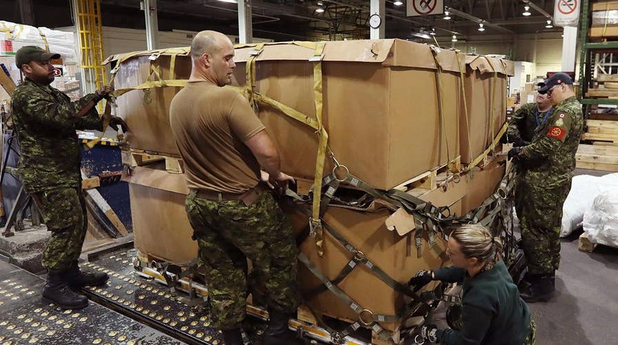 National Guard delivers relief supplies to Harvey victims