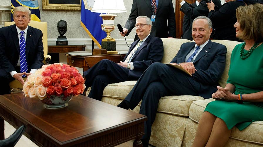 President Trump sides with Democrats on debt ceiling deal