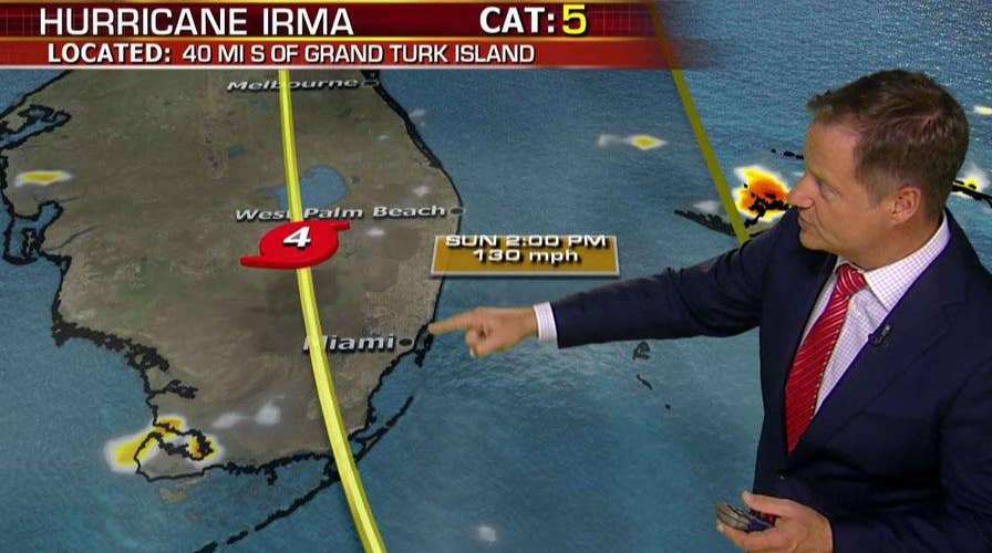 Forecasters predict slight shift in Hurricane Irma's track