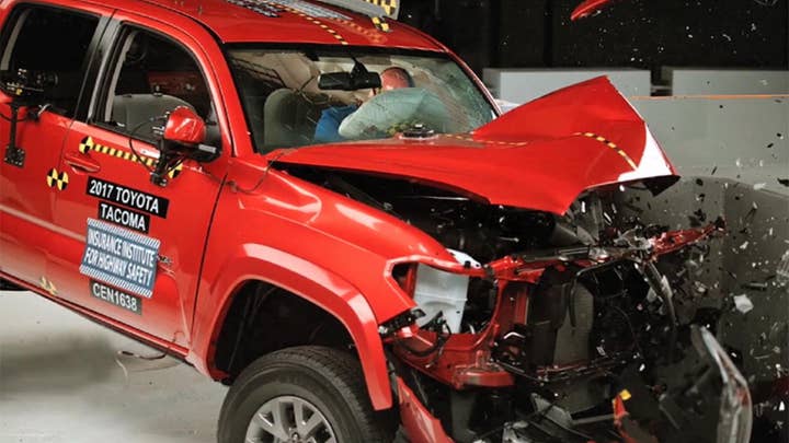 Toyota Tacoma tops small pickup crash tests