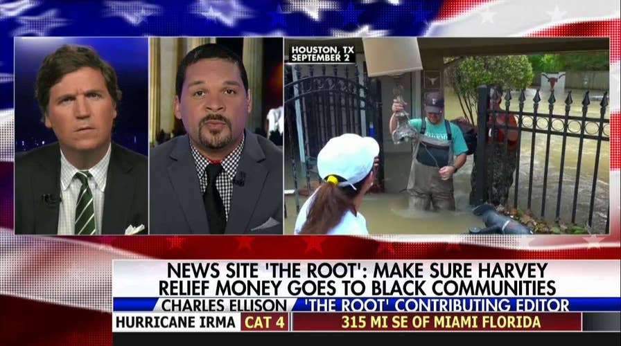 Tucker takes on writer who made Harvey relief a race issue