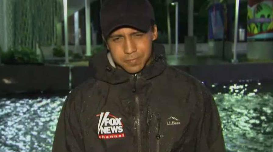 Localized flooding as squalls sweep through Miami