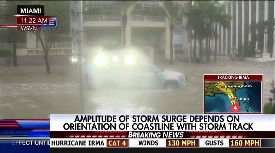 WATCH: Weather Channel Van Almost Floats Away in Miami