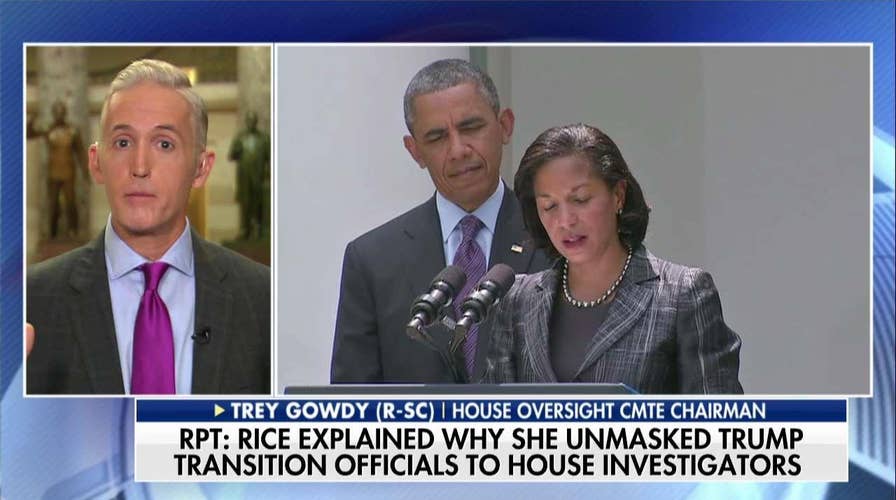 Gowdy Says Susan Rice 'Did a Good Job' in Testimony Before Congress
