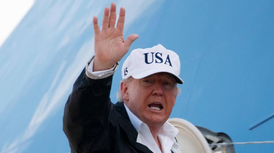 Trump gets a first-hand look at the damage from Irma
