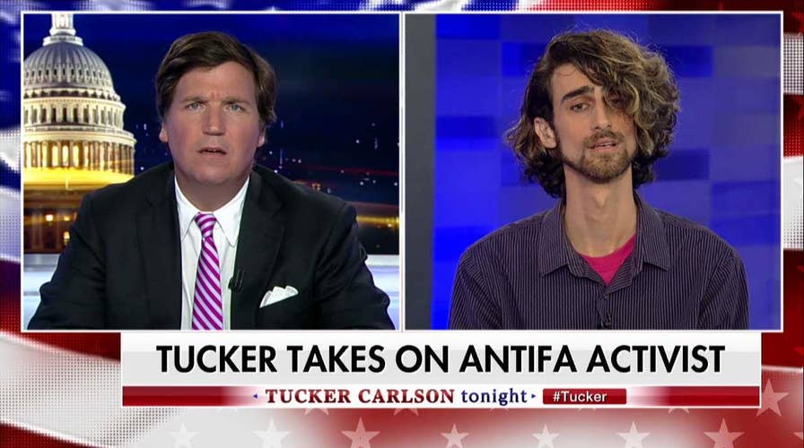 Tucker Carlson takes on Antifa activist professor