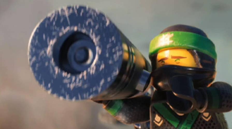 'The Lego Ninjago Movie' stars show off Lego-building skills