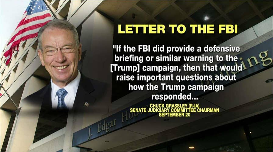 Grassley asks FBI if it warned Trump about Manafort