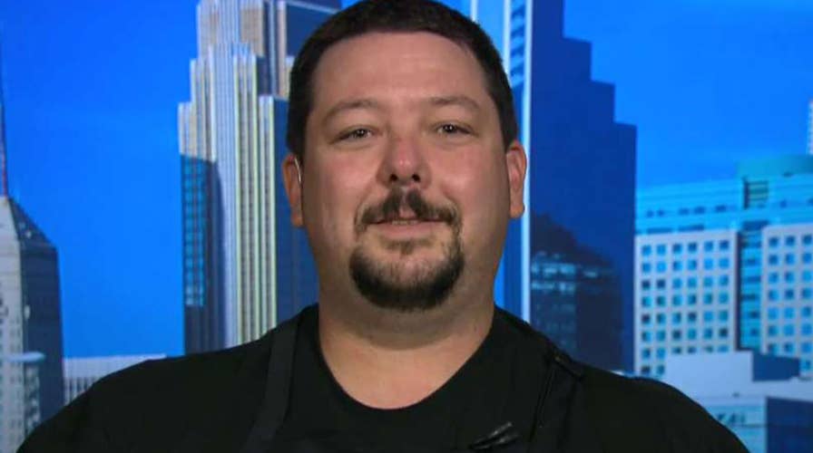 Veteran pays respect to troops through patriotic artwork