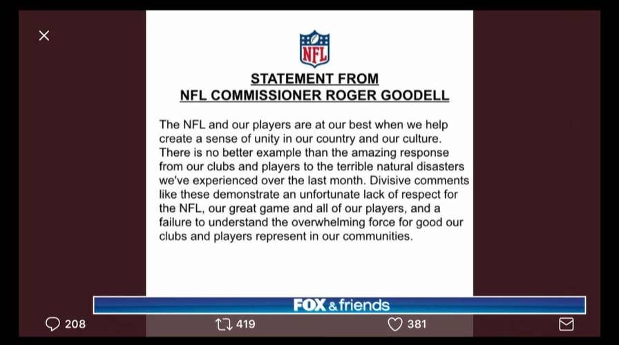 NFL releases statement on Trump's "divisive" comments