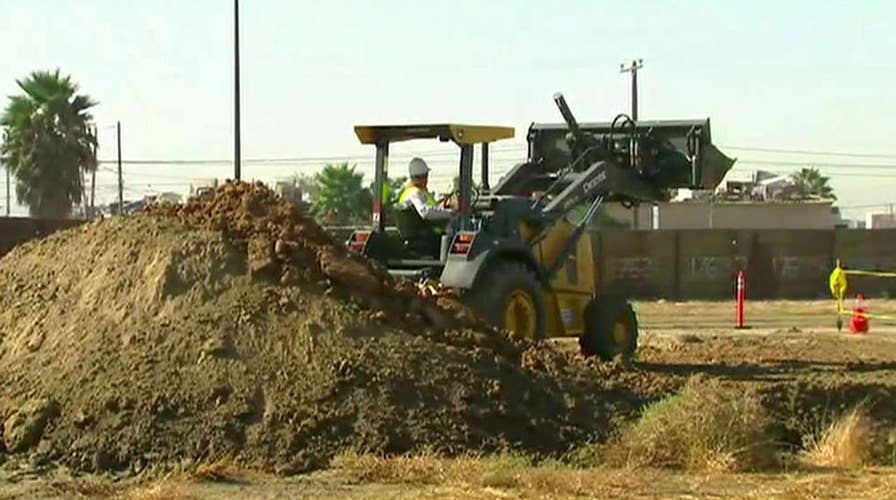 Crews break ground on 8 border wall prototypes
