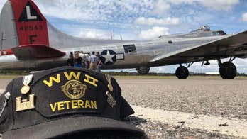B-17 bomber flies cross country to honor World War Two veterans