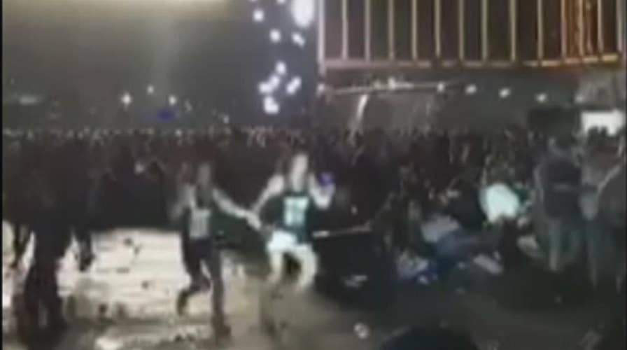 Graphic content: Chaos as gunfire rakes Las Vegas concert