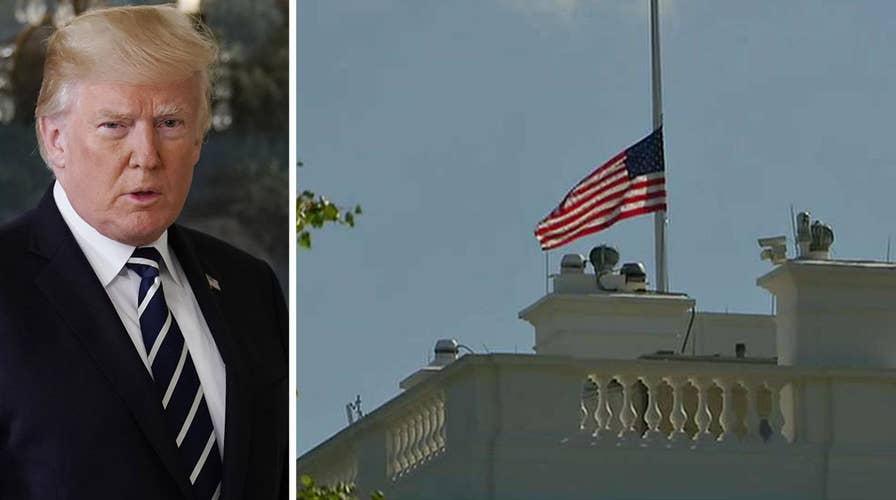 President Trump orders flags to be lowered to half-staff