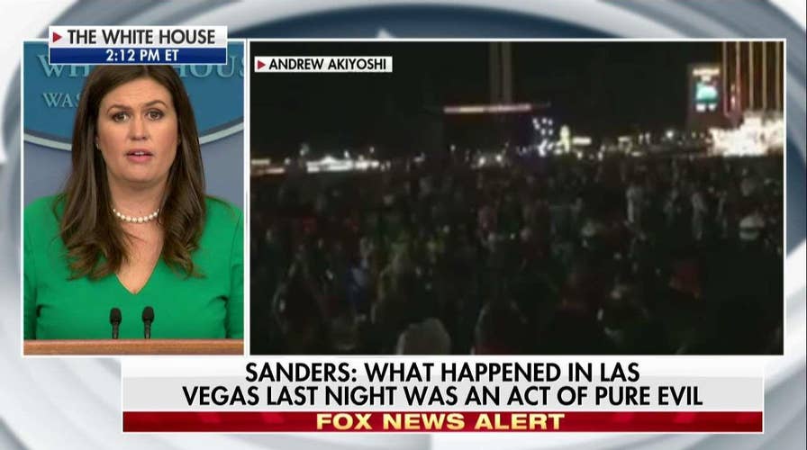 Sarah Sanders Reacts to Vegas Shooting
