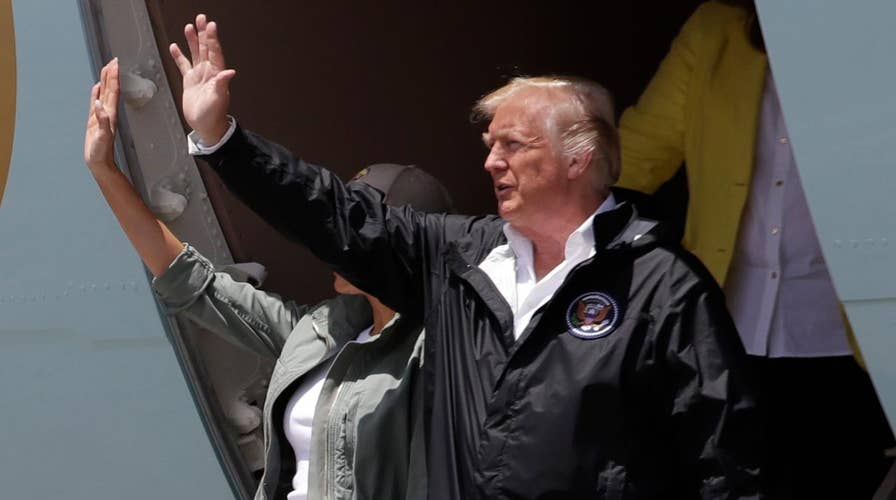 President Trump, first lady arrive in San Juan, Puerto Rico