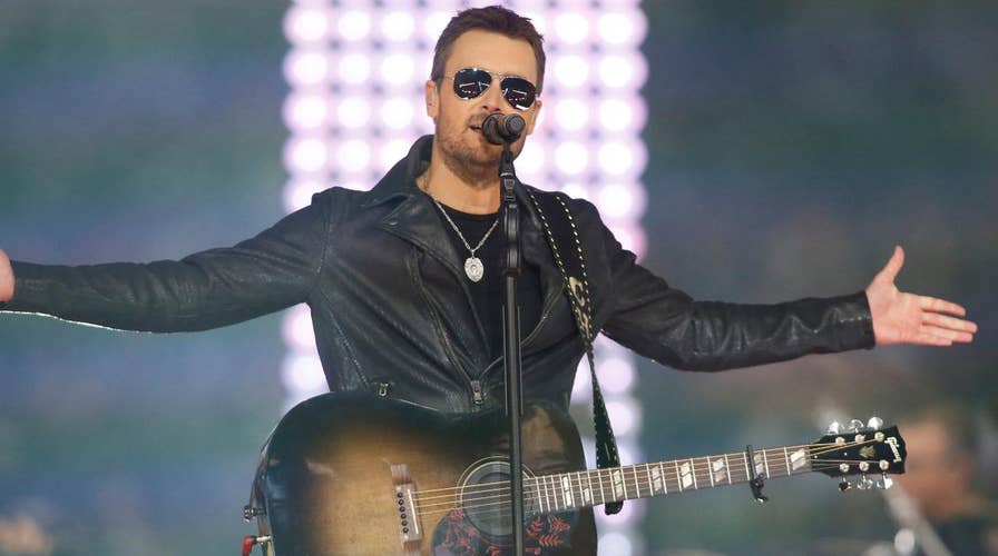 Eric Church chokes up during Las Vegas shooting tribute