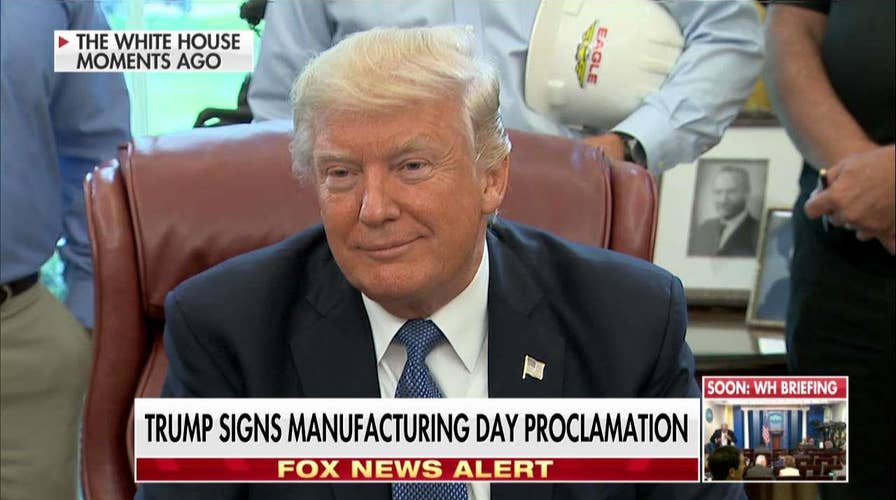 Trump again refers to a calm before the storm.