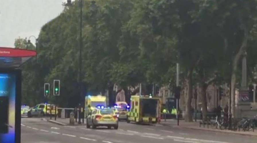 Reports of car striking people outside London museum