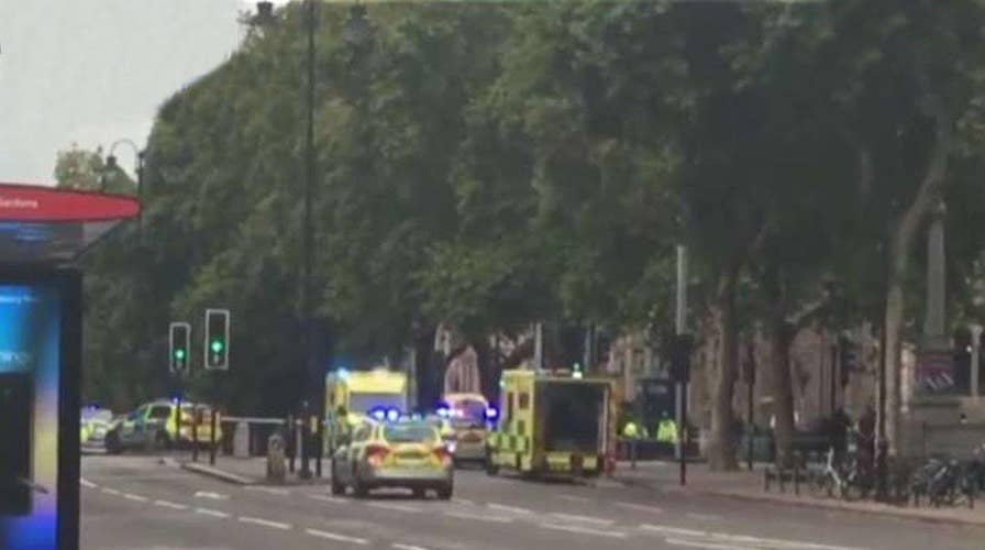 Reports of car striking people outside London museum