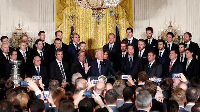 President Trump welcomes Pittsburgh Penguins to White House