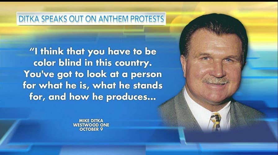 Mike Ditka reacts to national anthem protests