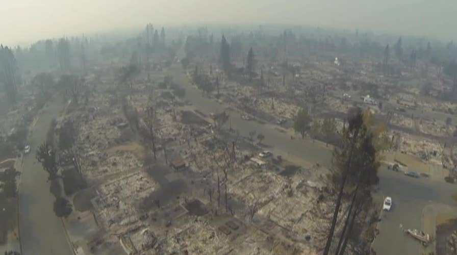 Cal wildfires: Drone footage captures Santa Rosa decimation
