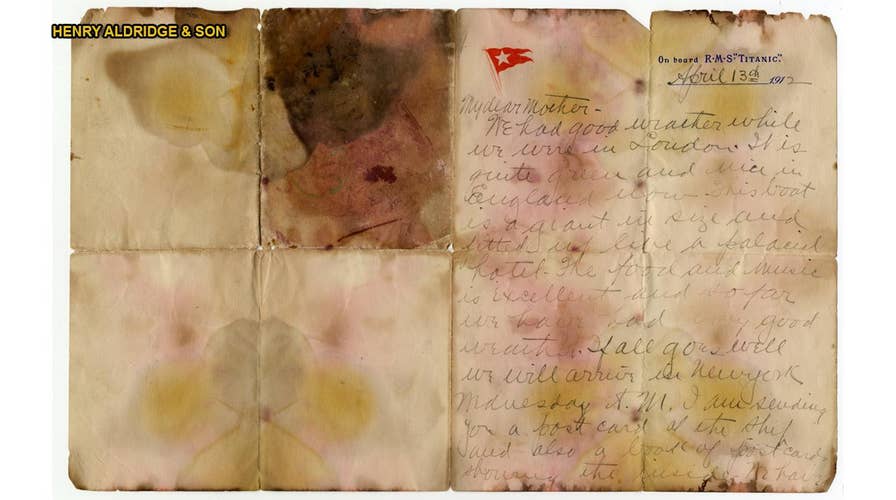 Titanic victim's sea-stained letter up for auction