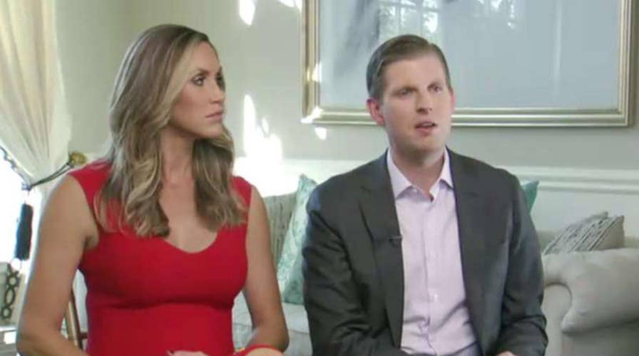 Eric and Lara Trump talk anthem debate, Gold Star widow call