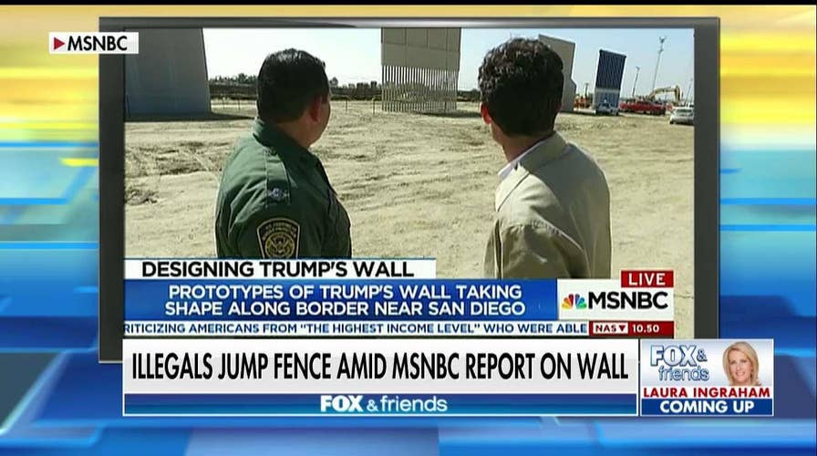 Illegal Immigrants Hop Fence During MSNBC Report on Border Wall