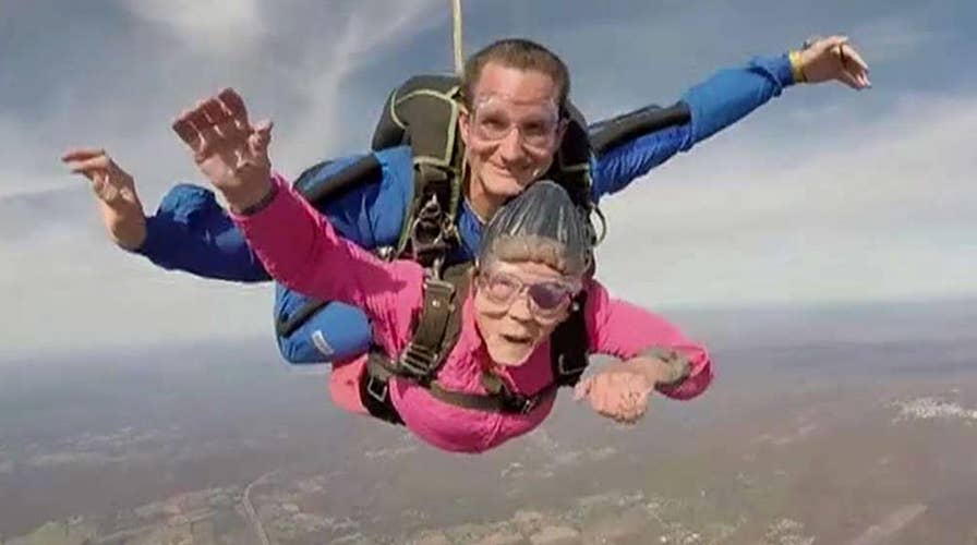94-year-old celebrates birthday with skydive