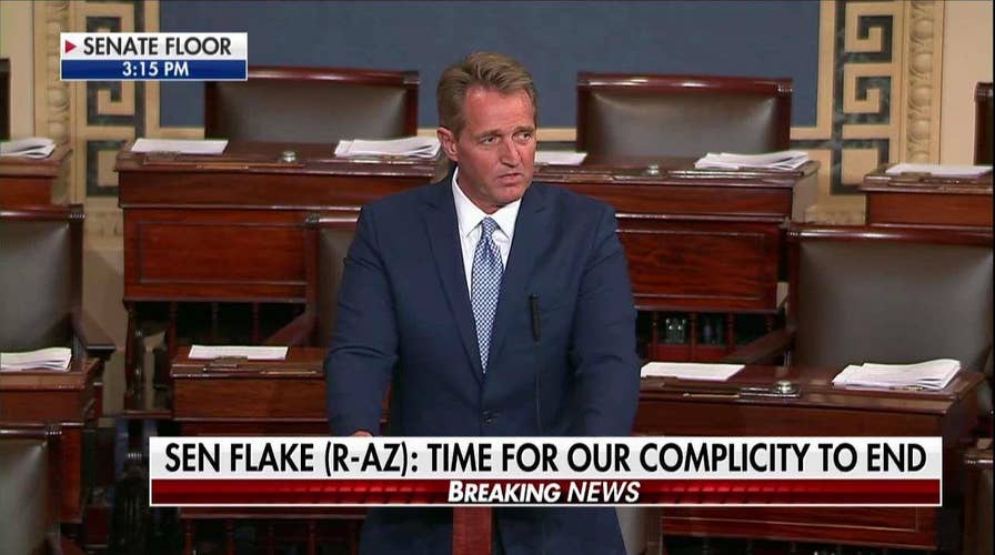 Jeff Flake Rips Trump on Senate Floor