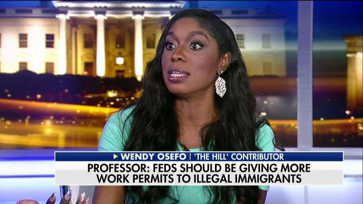 Tucker Debates Wendy Osefo on Illegal Immigrant Work Permits