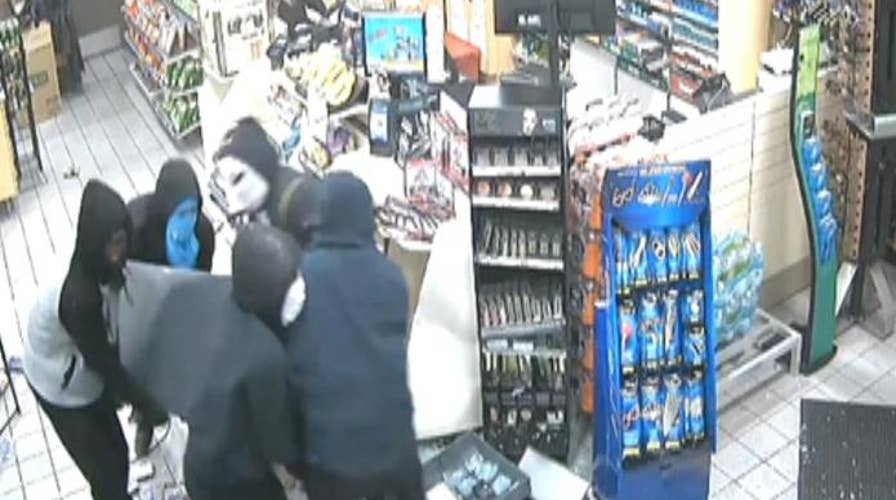 Two-vehicle ATM theft caught on tape