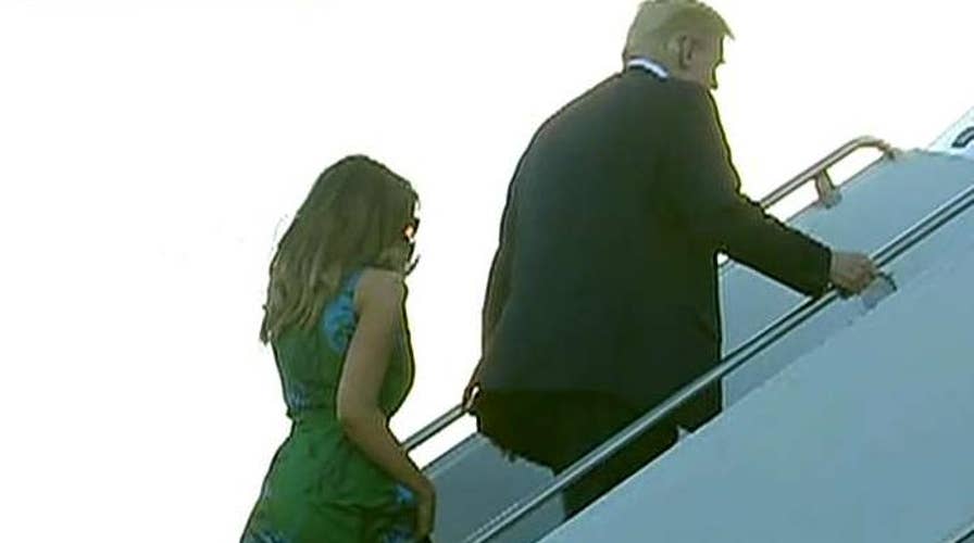 President Trump and first lady depart Hawaii for Japan