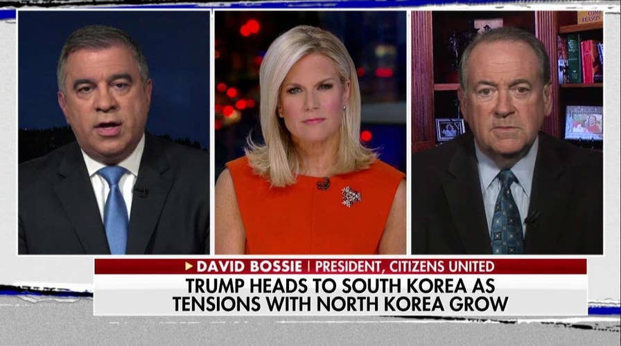 Huckabee: Trump's 'Big Boot' Message Is for Would-Be Adversaries