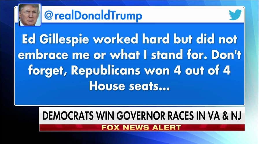 Donald Trump Tweets at Gillespie After Loss
