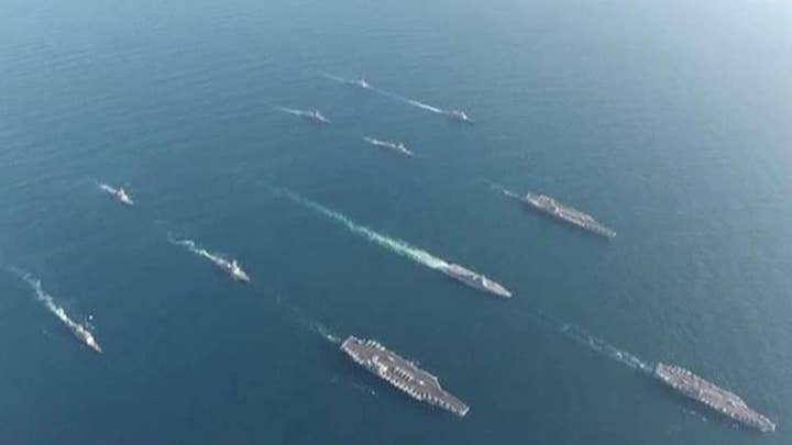 3 US Navy aircraft carriers hold drills off Korean Peninsula