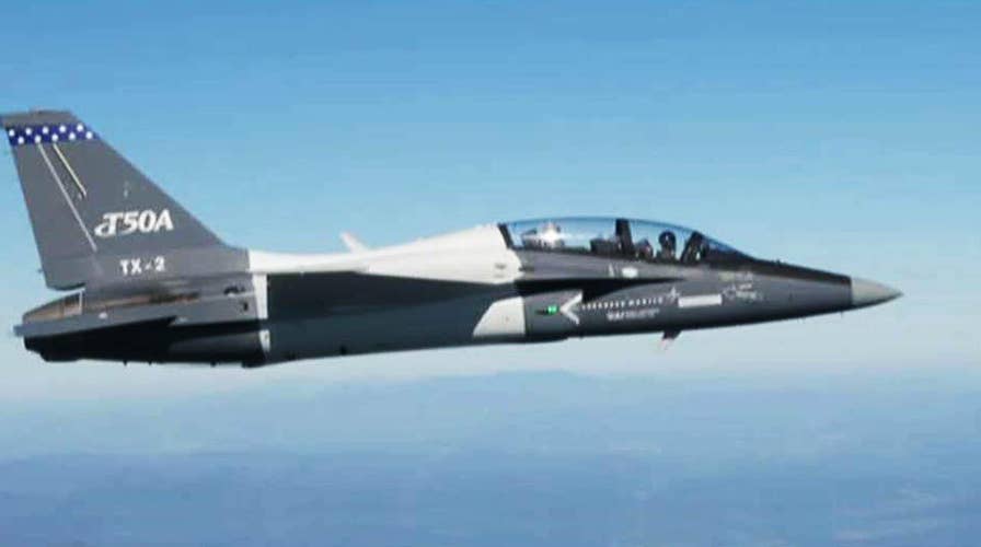 Rob Schmitt tests out Lockheed's new training jet