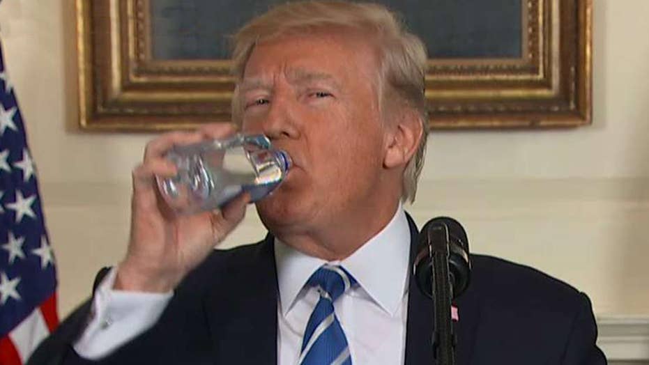 Trump Halts Speech To Sip Water Sparks Marco Rubio Flashback Fox News